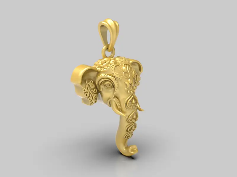 Ganesh Face Pendant file-3