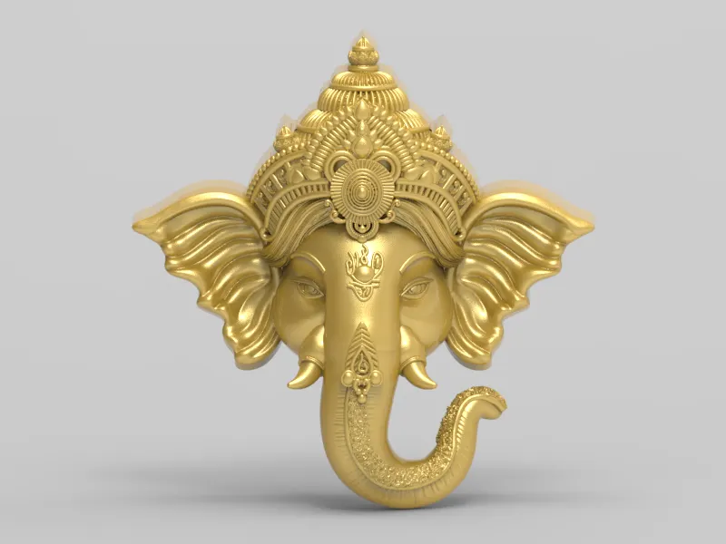 Ganesh Face Pendant file-5