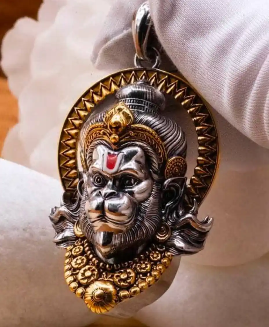 Hanuman Face Pendant File-2