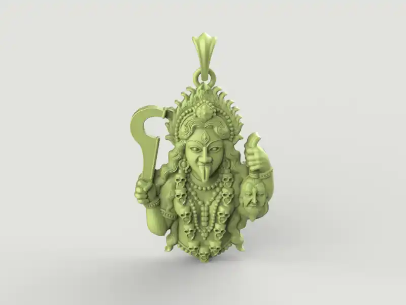 Kali Mata Pendant 3Dprint File-4