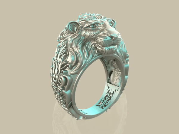 Without Stone Lion Ring