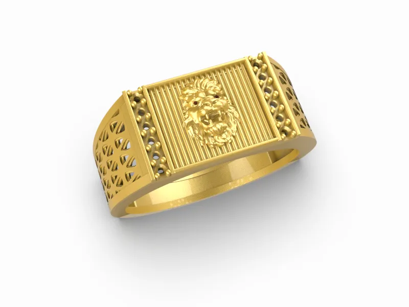 Lion ring cad file-7