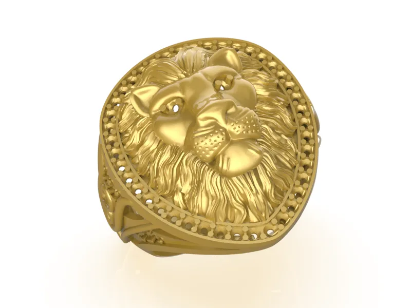 Lion ring cad file-8