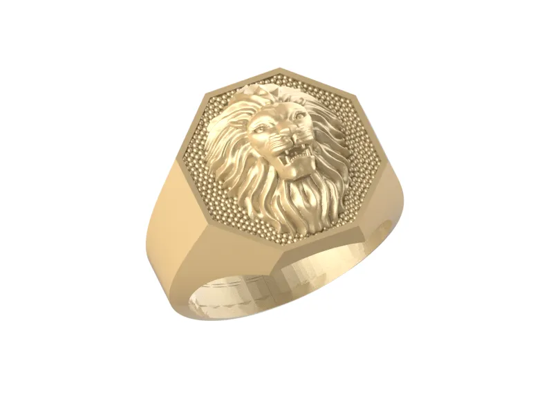Lion ring cad file-9