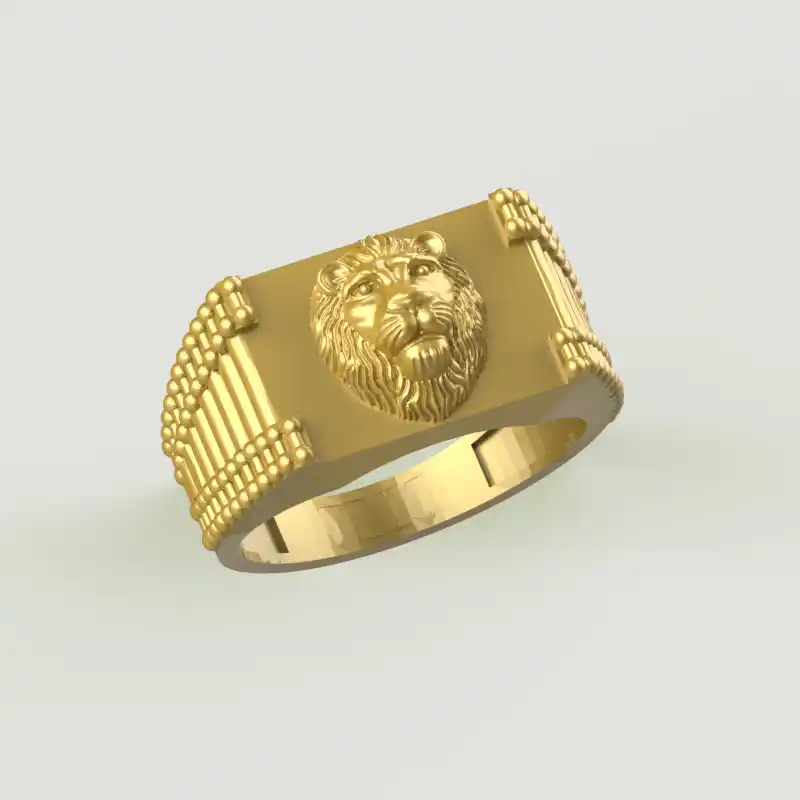 Lion ring stl file-3