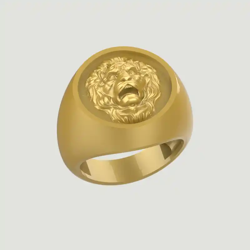 Lion ring stl file-4