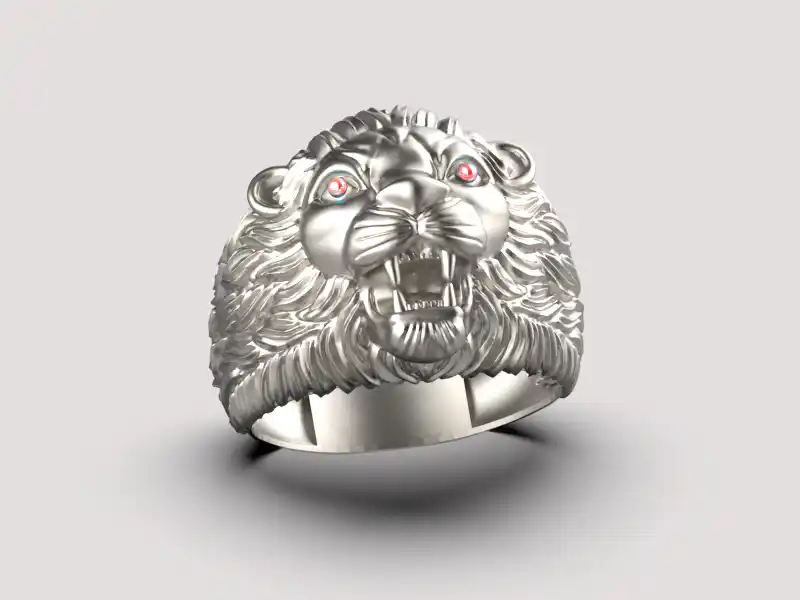 Lion ring stl file-8