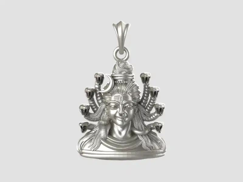 Shiva Pendant 3Dprint File-6