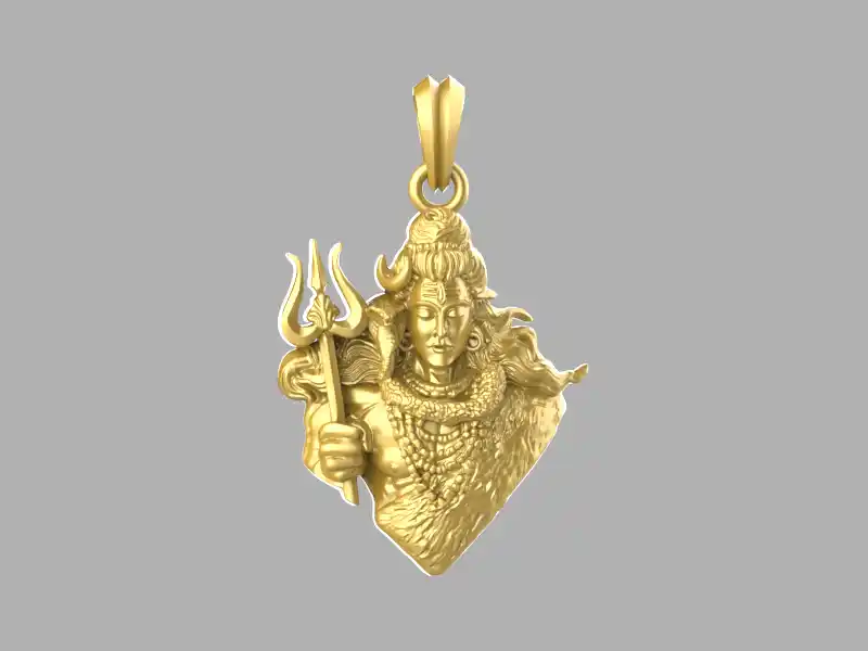 Shiva pendant CAD file-1