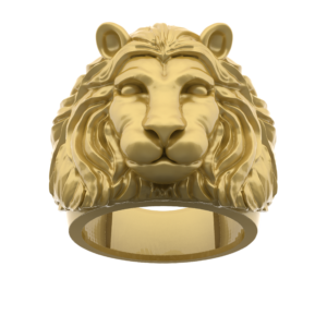 lion ring stl file for jewelry purpose