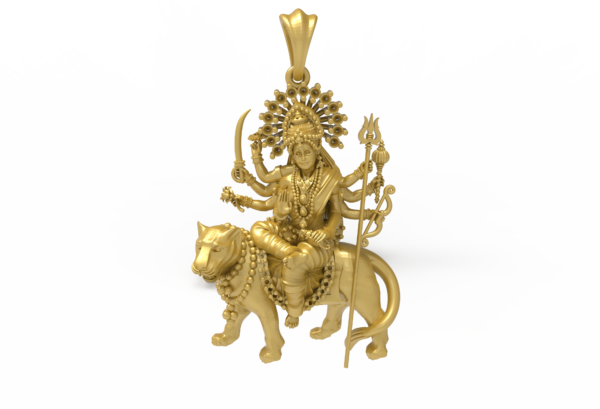 sherawali mata 3d pendant-pic-1