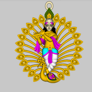 Krishna 3D printing pendant- pic-1