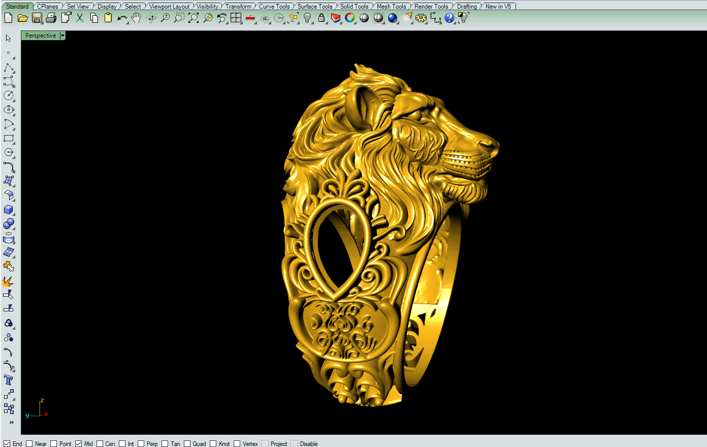 ArtStation - Eagle Ring 3D-print model file | Resources