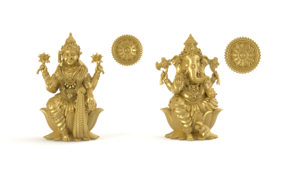 3D- lakshmi ganesha set4- pic- 1