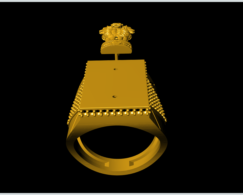 A8 Lion Capital Of Ashoka Pillar - Gold Ring Ashok Stambh - Free  Transparent PNG Download - PNGkey