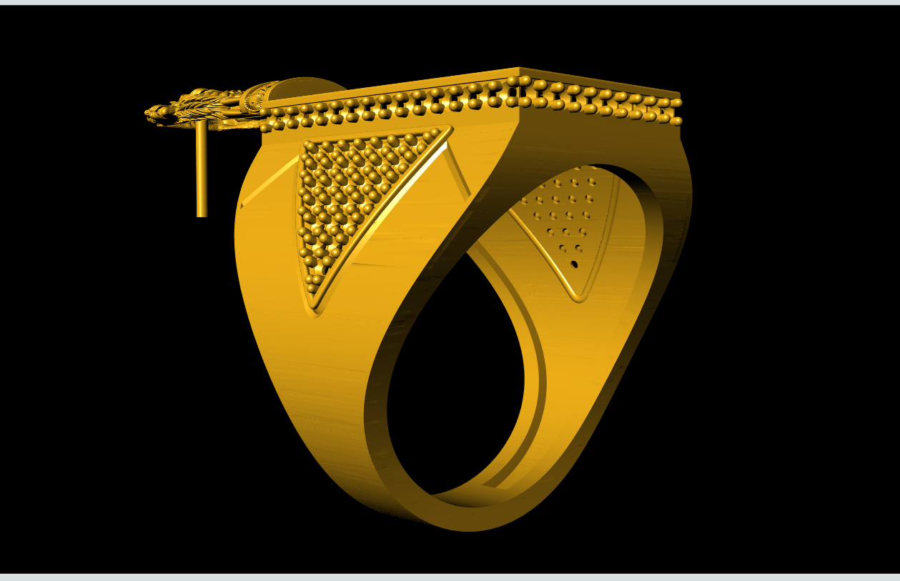 0123 - Ashok Stambh Ring | 3D Print Model | Mens gold jewelry, Beaded  watches bracelet, Gold rings fashion