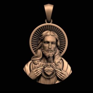 Jesus Christ pendant 3D-print model file- pic- 1
