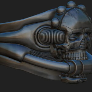 Skull Ring 3D-print model file- pic- 1