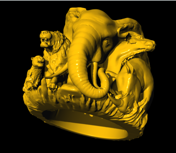 Zoo Ring 3Dprint model file- pic- 1