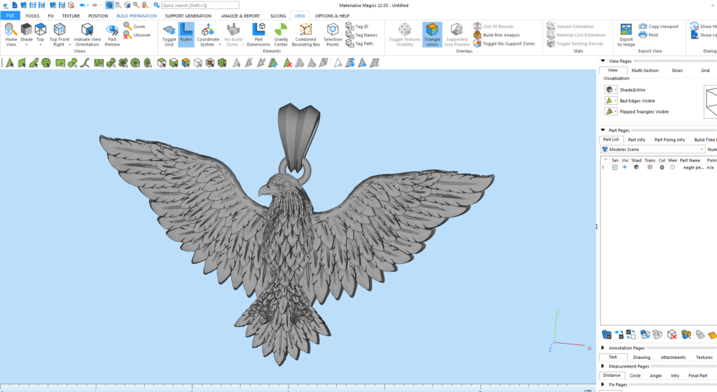 Eagle pendant 3D-print model » murti3d.com