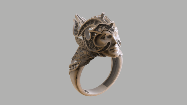 Face Ring 3D-print model file- pic- 1