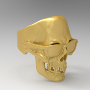 Skull Ring-2 3D-print model file- pic- 1