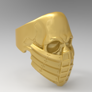 Skull Ring-3 3D-print model file- pic- 1