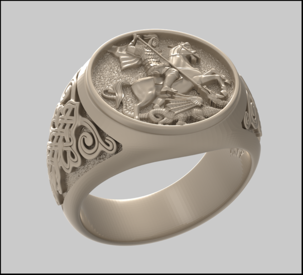 Saint George Ring 3D-print file- pic- 1