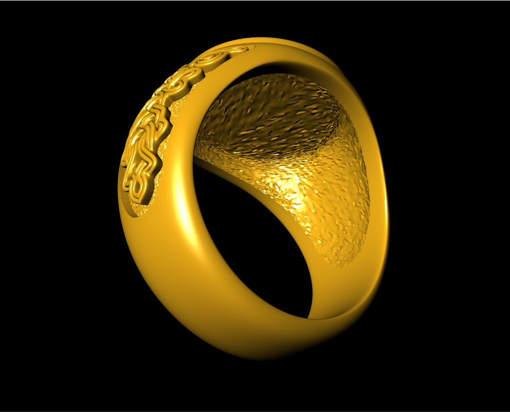 3D Abstract Gold Chrome Ring Shape 23985095 PNG