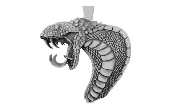 Snake pendant 3D-print model file- pic- 1