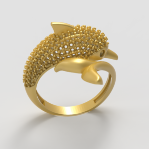 Dolphin Ring 3D-print model file- pic- 1