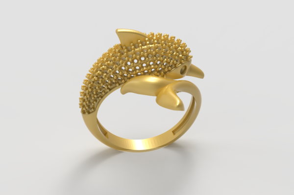 Dolphin Ring 3D-print model file- pic- 1