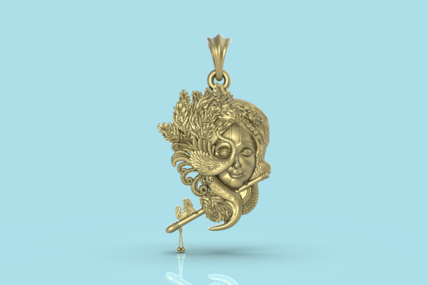 Krishna Peacock pendant file- pic- 1