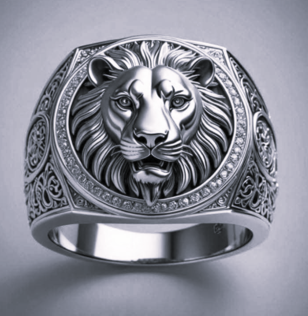 Lion Ring 3D-print model file-3- pic- 1
