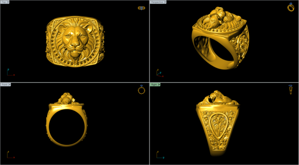 Lion Ring 3D-print model file-3 - Image 3