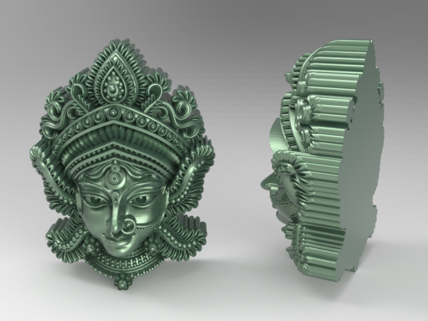 Durga Face Statue File- pic- 1