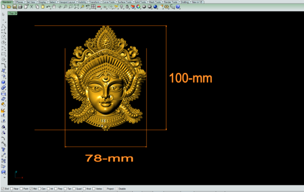 Durga Face Statue File - Image 2