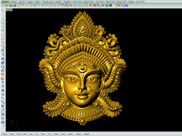 Durga Face Statue File - Image 5