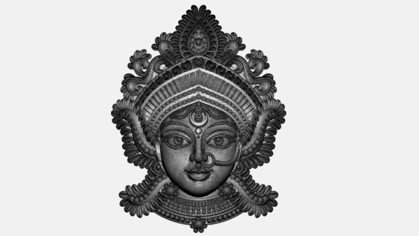 Durga Face Statue File - Image 8