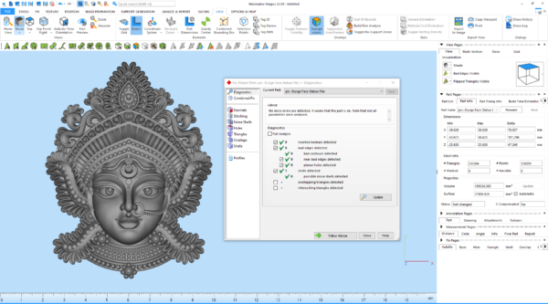 Durga Face Statue File - Image 9