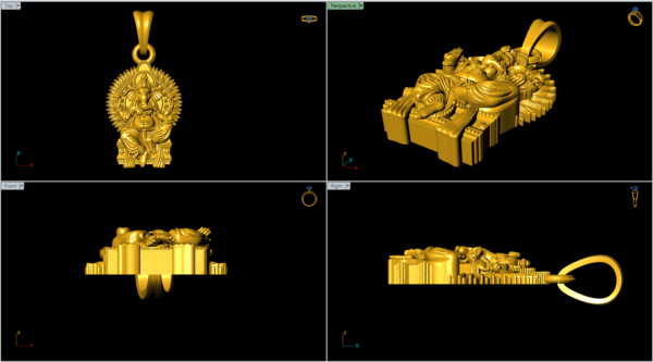 Ganesh pendant 3D-print file-1 - Image 4