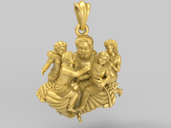 King with boys pendant- pic- 1
