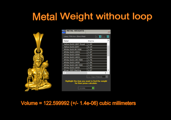 Hanumanji Pendant 3Dprint file-2 - Image 2