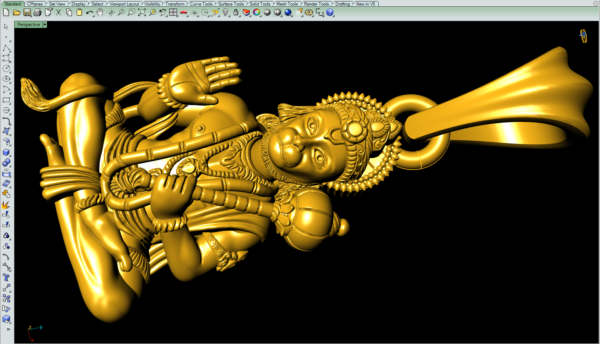 Hanumanji Pendant 3Dprint file-2 - Image 8