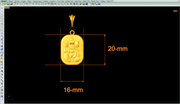 Ganesh pendant 3D-print file-2 - Image 2