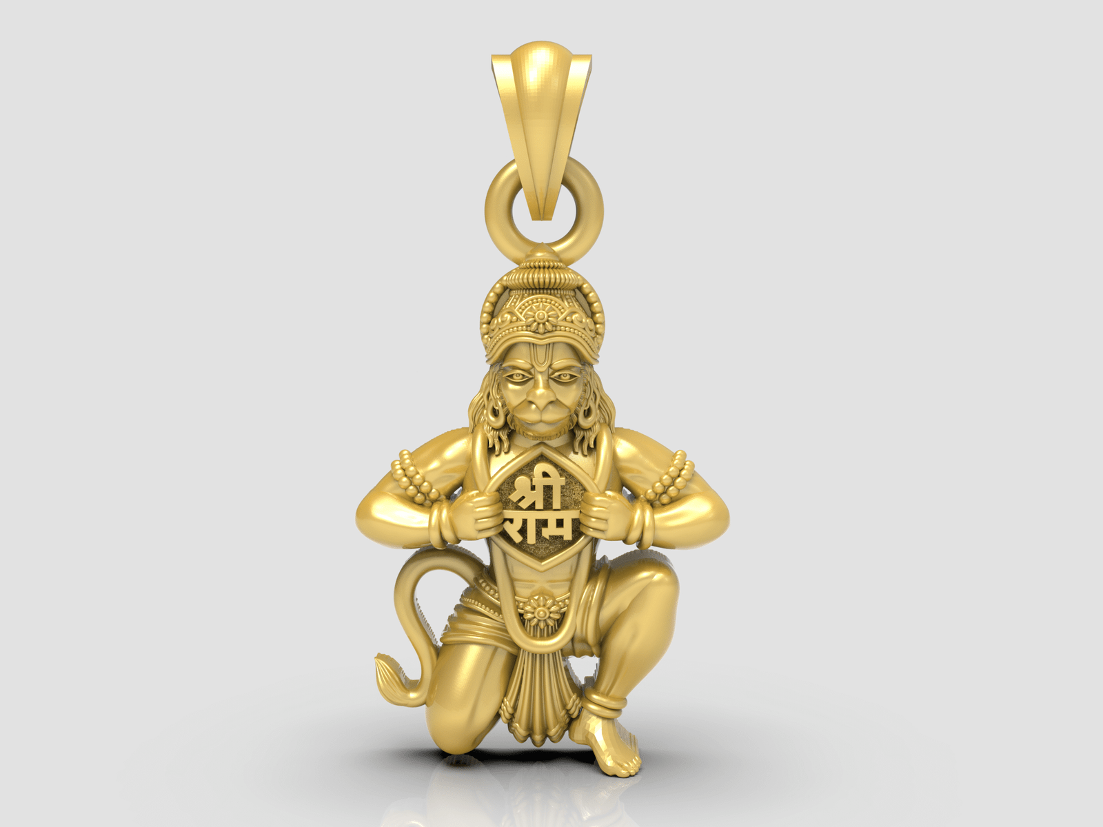Hanumanji Pendant 3Dprint file-3