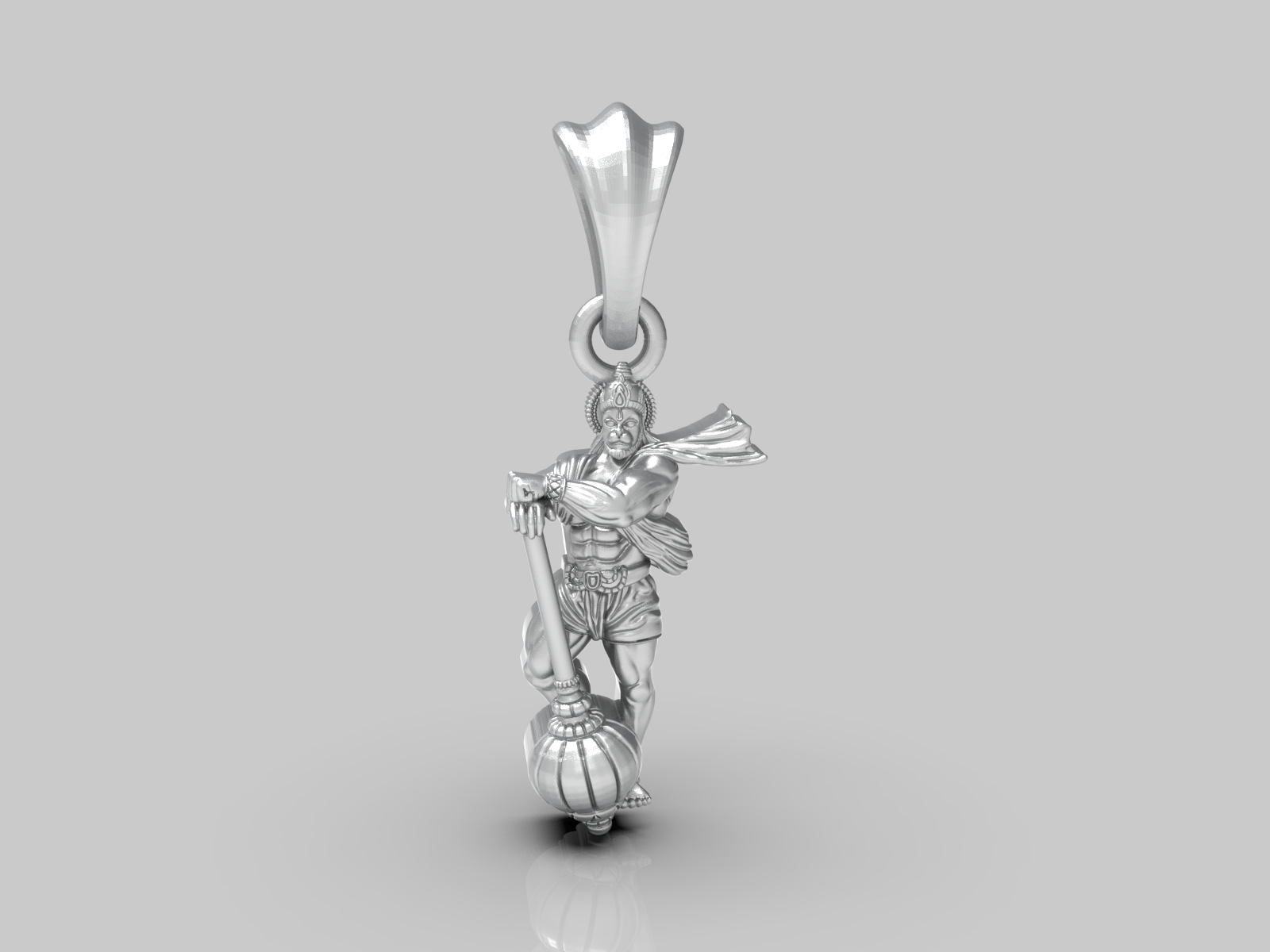 Hanumanji Pendant 3Dprint file-4
