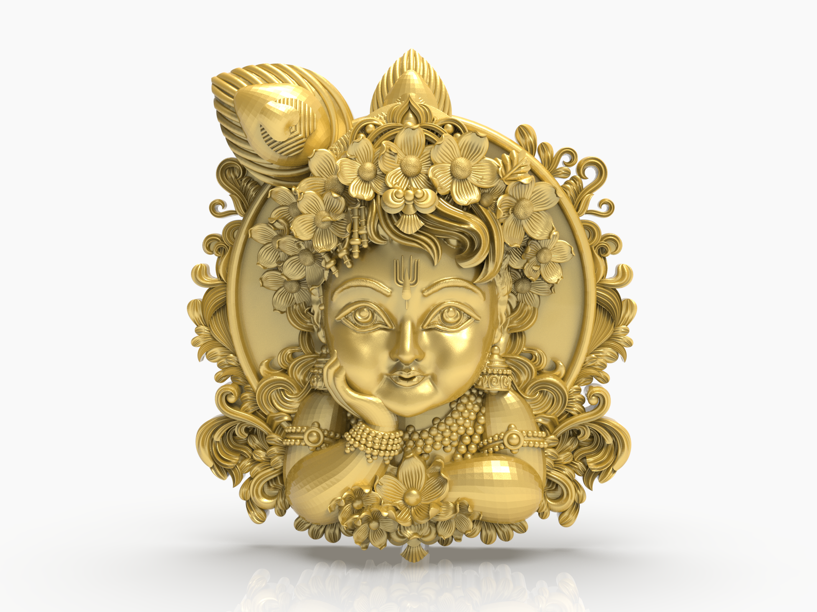 Krishna face stl file-1