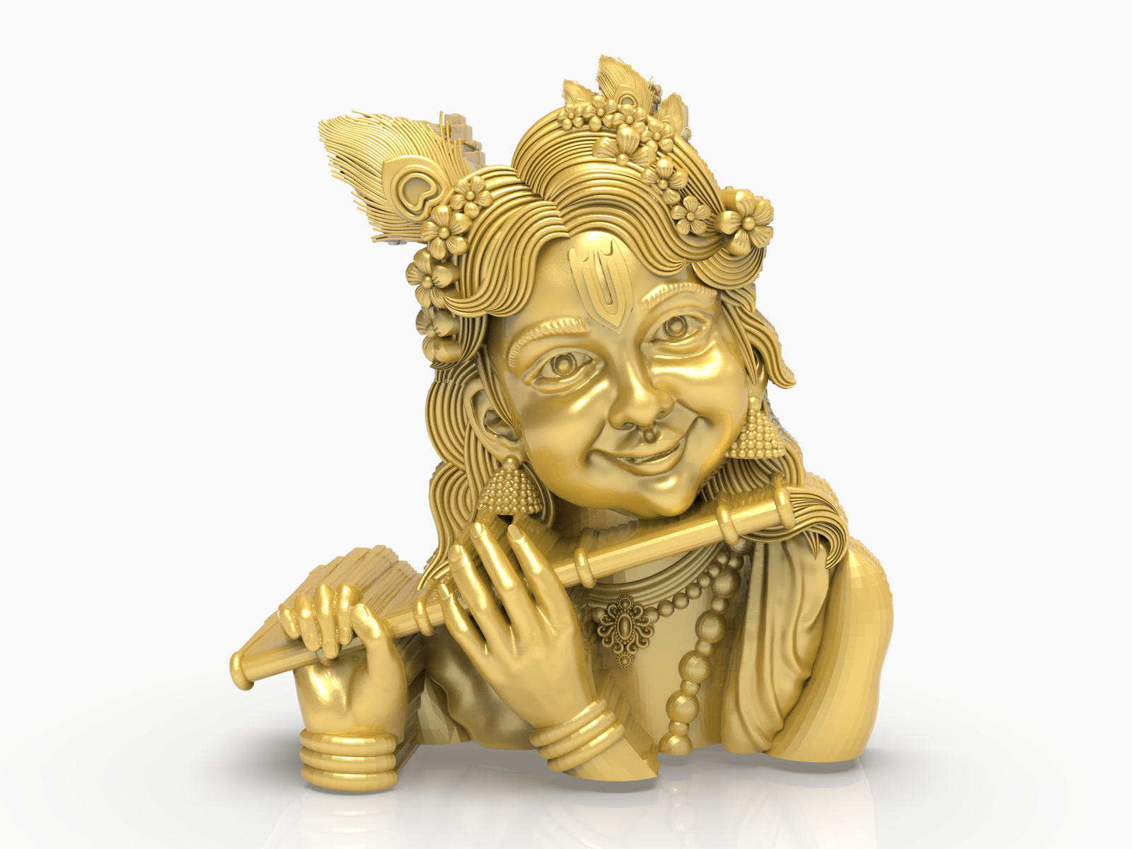 Krishna face stl file-2