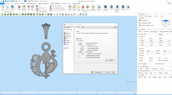 Peacock Pendant 3dm file - Image 6